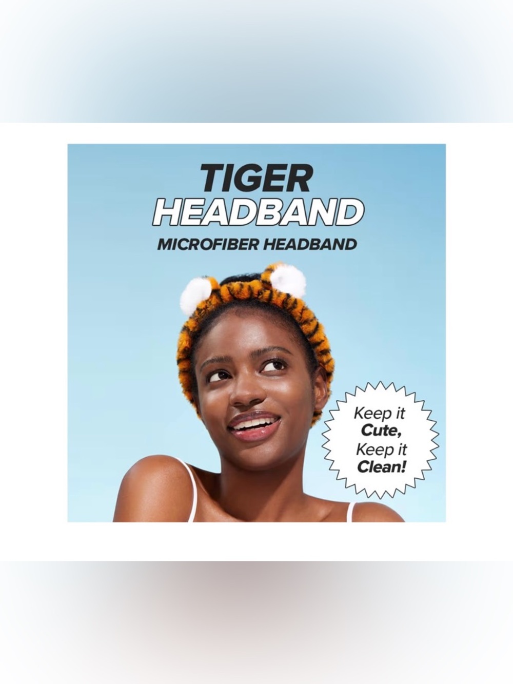 I DEW CARE Face Wash Headband - Tiger (3) - Picture 3 of 8